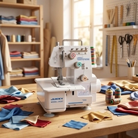 Machine à coudre surjeteuse mini en métal JUKKY 257 pour usage domestique et industriel, idéale pour les débutants