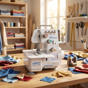 Máquina de Coser Overlock Mini de Metal JUKKY 257 para Uso Doméstico e Industrial, Ideal para Principiantes - Product Image 1
