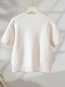 2025 otoño moda europea y americana Casual manga corta botón suéter chaqueta para <span class=keywords><strong>mujer</strong></span> nuevo para <span class=keywords><strong>Mango</strong></span> patrón largo - Product Image 5