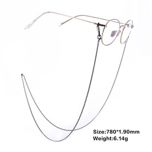 Cadenas para Gafas de Acero Inoxidable en Estilos de Corazón, Cruz y Eslabones Cruzados |   Cadena para Gafas Antideslizante para Mujer - Product Image 4