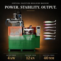 Machine de moulage par injection de leurres souples en PVC TPE bicolore 30KN 700g, équipement de fabrication de leurres de pêche, vente en gros