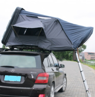 Tente de toit rigide en ABS à installation rapide et facile, étanche, ouverture latérale, coquille à clapet, 3-4 personnes, camping tout-terrain avec accessoire échelle