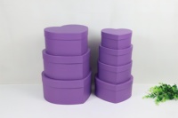 Boîte à Fleurs Cœur Couleur Macaron Unie, Lot de 7 Pièces, Boîte Cadeau d'Emballage