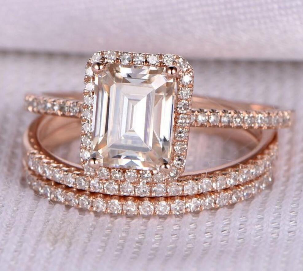 Ring With Fake Engagement Rings That Look Real 18K Gold Fake