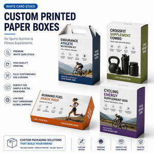 Carton blanc OEM en carton blanchi SBB avec impression couchée brillante UV pour Nutrition d'endurance, Supplément CrossFit, Alimentation pour la course à pied, Cyclisme - Product Image 1
