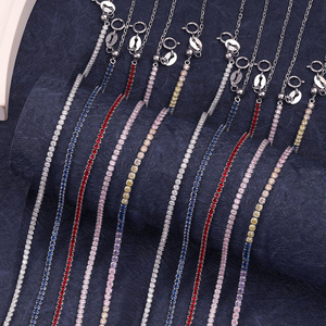 Pulsera de Plata de Ley 925 con Circonitas Cúbicas Arcoíris, Diseño de Una Sola Hilera, Baño de Rodio, Estilo Moderno para Fiesta, Directo de Fábrica - Product Image 5