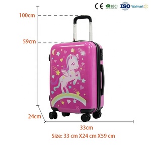 Chariot à 4 roues avec licorne rouge, boîte de bagages à 4 roues, vente en gros, usine - Product Image 6