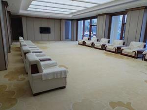 Tappeto di fabbrica personalizzato di alta qualità camere d'albergo sala riunioni sala banchetti in lana di nylon in fibra di bambù viscosa tappeto fatto a mano - Product Image 3