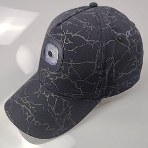 Rainbow Reflective Headlight Rechargeable LED Bucket Baseball Cap USB Light for Running <strong>Walking</strong> Camping Hands Free Light-Up <strong>Hat</strong> - Product Image 3