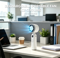 Ventilateur portable rechargeable avec refroidissement par glace, mini-ventilateur USB-C, logo personnalisé OEM ODM