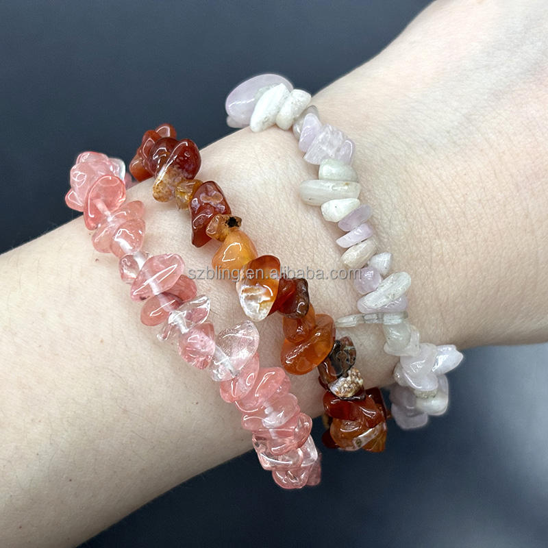 [ความรัก] Carnelian + Cherry QUARTZ (syn.) + kunzite