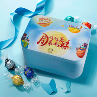 Grande boîte de conserve carrée empilable sur deux étages personnalisée, rectangulaire, étanche à l'air, pour biscuits et gâteaux, boîte d'emballage en fer blanc
