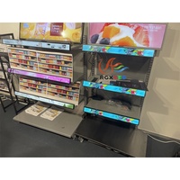 Présentoir à cigarettes magasin Poussoir métallique personnalisé comptoir d'étagère de magasin étuis à meubles avec support de lumière led armoire à tabac