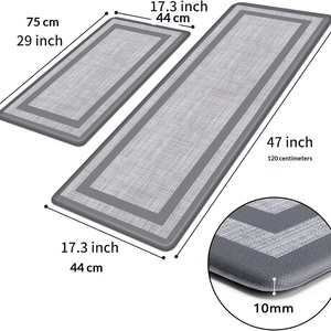 Tapis de cuisine rectangulaire moderne antidérapant, anti-graisse, sans lavage, anti-fatigue, avec support en mousse rayée, imprimé sur mesure, 10 mm, <span class=keywords><strong>BEHE</strong></span> PG-002 - Product Image 5