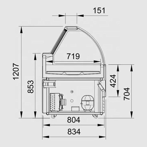 Thịt hiển thị Máy làm lạnh thương mại mát hiển thị tủ đông & tủ lạnh tủ trưng bày lạnh Máy làm lạnh thịt - Product Image 6
