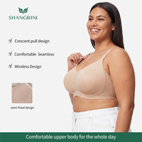 Soutien-gorge sans fil en soie glacée rafraîchissante SHANGBINI, grande taille, bralette perforée découpée au laser, logo personnalisé, fournisseur OEM ODM