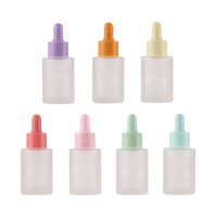 Flacon Compte-Gouttes en Verre 30ml avec Pipette, Flacon Tête de Mort en Verre pour Huile Essentielle 30ml 50ml avec Pipette Rose