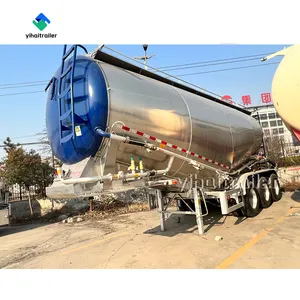 New Product Aluminum Cement Tank Trailer 35-65cbm Aluminum Cement Trailer For Sale