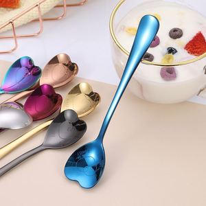 New Stainless Steel Creative Children Dessert Love <b>Spoon</b> Stainless Steel Tableware Heart-shaped <b>Spoon</b> - Product Image 4