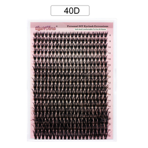 Cils en grappe DIY Morganite Rose Pêche Doux 55D D+ Curl 9-14mm pour Salons Professionnels, Expositions et Présentations B2B - Product Image 2