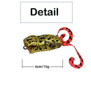 AOCLU-Jupe flottante souple en plastique de 6cm et 15g, leurre de grenouille à grande bouche - Product Image 5