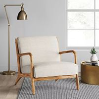 Fauteuil rembourré à cadre en bois moderne du milieu du siècle commercial Chaise de salle à manger de salon d'hôtel de restaurant Sièges modernes en tissu