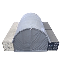 Abri de stockage imperméable en tente avec toit en PVC et structure en acier pour conteneurs maritimes de 20 et 40 pieds