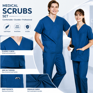 Anno nuovo arrivo set di scrub infermiere Unisex taglia Euro Logo personalizzato clinica ospedaliera laboratorio medico estivo medico Apparel-3XL - Product Image 2