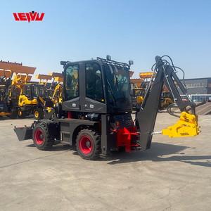 Nhà máy giá rẻ CE Mini bốn-bánh xe vườn máy kéo máy xúc xô/tiller Micro <span class=keywords><strong>Digger</strong></span> Bagger động cơ lõi backhoe loader - Product Image 2