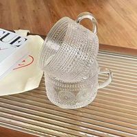 Tasse de petit déjeuner d'avoine en relief de tournesol de Style Ins de grande valeur tasse en verre de grande capacité avec des ustensiles de déjeuner au lait