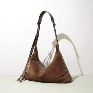 Sac à main en cuir véritable pour femme, design vintage, bandoulière unique, fermeture éclair, sac à main de créateur portable - Product Image 6