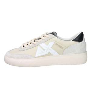 Sun68 Baskets pour hommes en toile crème, chaussures tendance 40 41 42 43 44 45 - Product Image 1
