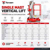 Plateforme mobile de levage verticale en aluminium étroite de 12,4 m et 136 kg pour l'entretien des entrepôts