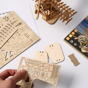 Modèle de bâtiment en <span class=keywords><strong>bois</strong></span> 3D créatif, kit de construction en boîte, puzzle <span class=keywords><strong>à</strong></span> assembler soi-même pour adolescents et adultes, décoration unique pour la maison et le bureau, cadeau d'anniversaire - Product Image 5