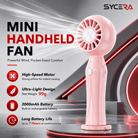 Ventilateur portable rechargeable USB 2000 mAh, ultra-léger 99 g, rafraîchisseur d'air de poche pour voyage, bureau, extérieur, OEM
