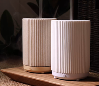 Petit diffuseur d'huiles essentielles avec une capacité de 80 ml, alimentation USB/électrique, utilisation sur table, pour la décoration de la maison et du bureau, cadeau