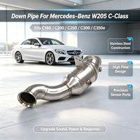 Tuyau d'échappement sport haute performance 200 cellules en acier inoxydable 304 pour Mercedes-Benz W205 C180 C200 C250 C300 C350e – Améliore la réponse du turbo