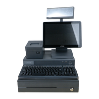 Guangdong 12.1 inci layar mesin kas harga pabrik dengan Keyboard/Printer/laci tunai Terminal Pos kualitas baik