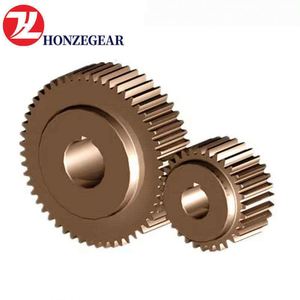 Fábrica de engranajes Precio más bajo Metal personalizado Dureza de alto par Engranaje recto de piñón doble pequeño - Product Image 1