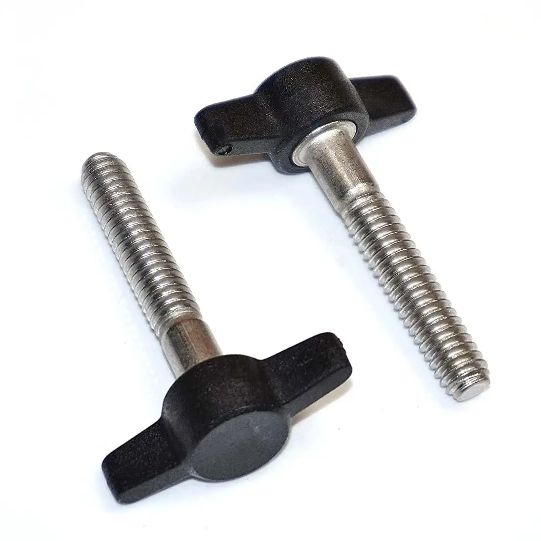 Professional manufacture custom adjustable handle plastic wing knob screws