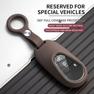 Housse de protection en silicone pour <span class=keywords><strong>clé</strong></span> intelligente - Étui souple en TPU pour télécommande sans <span class=keywords><strong>clé</strong></span> avec <span class=keywords><strong>porte</strong></span>-clés - Product Image 2
