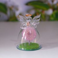 Dekorasi Meja Rumah Kaca Kaca Berbentuk Kubah dengan Bunga Dandelion Kering Abadi Buatan Tangan Grosir, Hiasan Pernikahan, Souvenir Pesta, Bunga Kering Asli