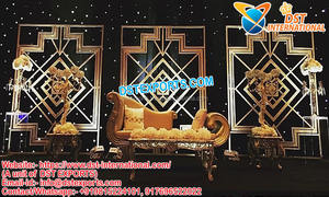 Décor de réception de mariage 6 pièces, décor de scène, en Fiber, pour les cérémonies de mariage japonaises, de style palais asiatique - Product Image 3