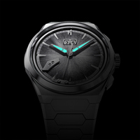 Lucky Harvey Mens Automatic Mechanical Watch Grade 5 Titanium Strap Sapphire Glass Hand Carved Dial Luminous Limited ZLS-ZLS414