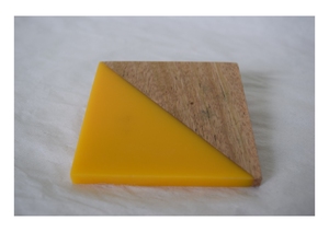 Posavasos de Lujo Hechos a Mano de Alta Calidad con Forma Cuadrada de Madera y Resina, Diseño Único para Decoración de Mesa, Utilizado por Exportadores - Product Image 3