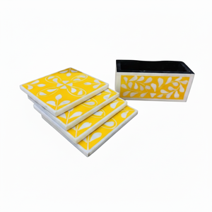 Posavasos de Incrustaciones de Nácar y Hueso de Colores Personalizados para el Hogar - Product Image 1