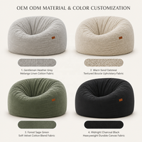 Promotion : Fauteuil Poire Géant en Tissu Doux au Design Moderne, Rembourré en Éponge Déchiquetée, Canapé-Lit Rond Confortable pour Salon, Chambre et Balcon