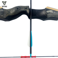 Flèches en carbone en gros, Spine 500, tiges noires avec ailettes de protection pour l'entraînement au tir à l'arc avec arc classique et les sports de plein air, pointes en acier