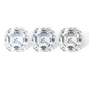 Moissanite Asscher Cut Princess Square Loose Stone White Color For Jewelry Making - Product Image 2