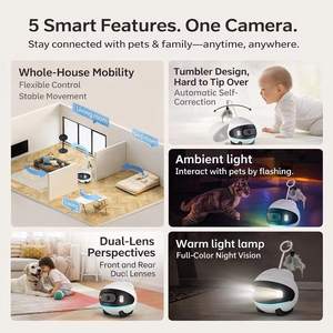 Night Vision 1080p HD Monitoring <b>Robot</b> Pet Camera Interactive Play Attachment Two-Way Audio for Dogs All Ages Custom Logo - Product Image 3